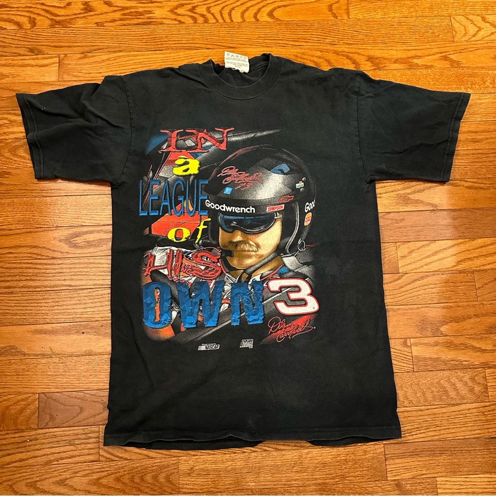 Vintage 90s Competitor View Nascar Dale Earnhardt double sided t shirt